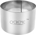 O'Creme Cake Ring Sturdy Stainless Steel Round Mousse Cake Ring Mold for Baking, Dessert Cake Decorating Pastry Rings 4 Inch Diameter x 1-1/2 Inch High