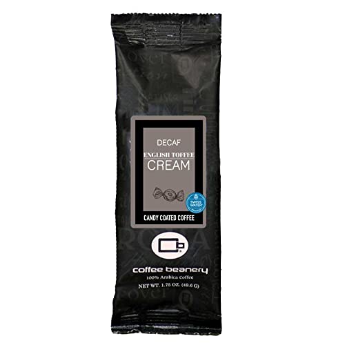 Coffee Beanery Butterscotch Toffee Flavored Coffee SWP Decaf - 1 bag 1.75oz Try-Me-Coffee-Sampler | Light-Medium Roast