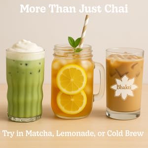 Bhakti Chai Tea Concentrate | Original, Organic Fresh Ginger, Black Tea, Sweetened, Spiced, Dairy-Free, Vegan, 32oz