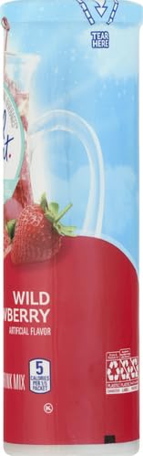 Crystal Light Sugar-Free Energy Wild Strawberry Low Calories Powdered Drink Mix 6 Count Pitcher Packets