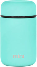MIRA Insulated Food Jar Thermo for Hot Food & Soup, Compact Stainless Steel Vacuum Lunch Container for Meals To Go - 13.5 oz, Teal