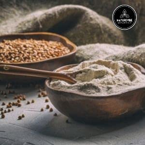 Naturevibe Botanicals Buckwheat Flour 5 lb | 100% Whole Grain, Gluten-Free & Non-GMO | Finely Grounded | High Fibre | Ideal for Pancakes, Rotis, Baking, Crepes & Healthy Cooking 80 Ounces