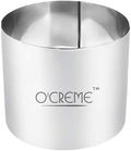 O'Creme Cake Ring Sturdy Stainless Steel Round Mousse Cake Ring Mold for Baking, Dessert Cake Decorating Pastry Rings 4 Inch Diameter x 4 Inch High