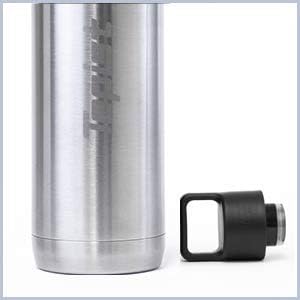 ThirtyO 30oz Stainless Steel Bottle Compatible with Sodastream Machines | Silver | Vacuum Sealed | Double Walled | Leak-Proof | Easy to Carry | Reusable Bottle
