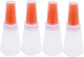 Silicone Oil bottle brush，BBQ/Pastry Basting Brushes,Silicone Cooking Grill Barbecue Baking Pastry Oil/Honey/Sauce Bottle Brush (4 PCS,orange)