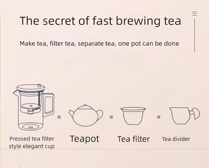 Glass Teapot with Removable Infuser, Loose Leaf Tea Brewing (7-shaped handle)