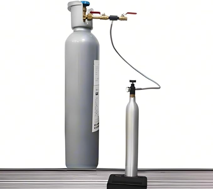 Soda Machine CO2 Cylinder Refill Adapter Hose Soda Maker Co2 Canister Refill Station for Filling Soda blue Co2 Bottle