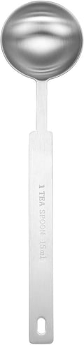 HARFINGTON Single Measuring Spoon 3tsp (1tbsp, 15ml) Teaspoon/Tablespoon 430 Stainless Steel Single Tiny Square Bowl Measuring Spoon Long Handle Measure Scoop