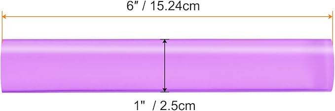 HARFINGTON Acrylic Clay Roller 6 Inch x 1 Inch Solid Non-Stick Plastic Round Tube Roller Polymer Clay Rod Fondant Rolling Pin for Shaping, Sculpting, Modeling DIY Crafts, Purple