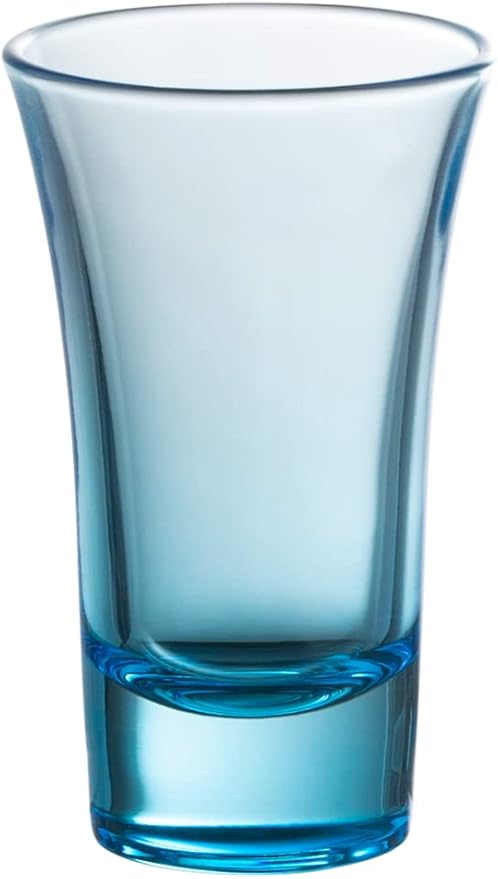 M&N HOME Ombre Blue Shot Glass Set, 2 Oz Set of 6 Colored Shot shot glasses, Whiskey Glasses, Tequila Shot Glasses, Cocktail Glasses, Round Shot Glasses for Vodka, Spirits & Liquor (Gradient Blue)