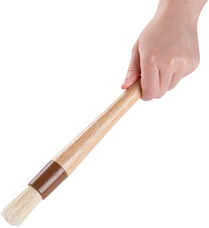 Restaurantware-Pastry Tek 1 Boar Bristles Pastry Brush, 11.8 Inches Buttering Tool â€“ Hardwood Handle, Built-In Hanging Hole, Wood Basting Applicator, Sturdy Ferrule, For Glazing And Basting