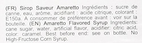 1883 Amaretto Syrup for Drinks, Made in France, 1 Liter Plastic Bottle