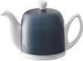 Salam Luxury French Tea Pot - Porcelain Teapot with Blue Aluminum Cover, Ceramic Tea Kettle for Loose Tea, Removable Infuser, 4 Cup Capacity, 24oz - Colbalt Blue