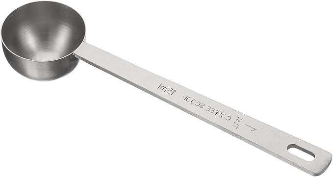 HARFINGTON Coffee Scoop Spoon 1tbsp (3tsp, 15ml) 304 Stainless Steel Long Handle Teaspoon/Tablespoon Measuring Spoons Scoops for Tea Sugar Kitchen, Silver