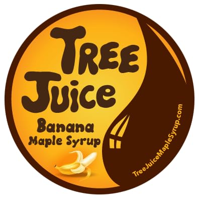 Tree Juice Banana Maple Syrup | All Natural, Non GMO, Vegan, Gluten Free, Vegetarian, Paleo | 12 Ounce Bottle