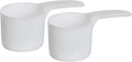70 mL Plastic Measuring Packaging Scoop (=70 cc/ = 4.73 Tablespoon/ = 2.37 fl oz/ = 0.3 Cup), Meidum Handle - to Measure and Dispense Spices, Granules, Powders, for Seeds Packing (2)