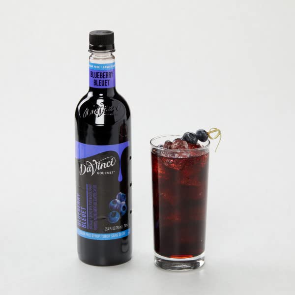DaVinci Gourmet Sugar-Free Blueberry Syrup, 25.4 Fluid Ounces (Pack of 4)