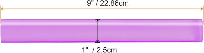 HARFINGTON Acrylic Clay Roller 9 Inch x 1 Inch Solid Non-Stick Plastic Round Tube Roller Polymer Clay Rod Fondant Rolling Pin for Shaping, Sculpting, Modeling DIY Crafts, Purple