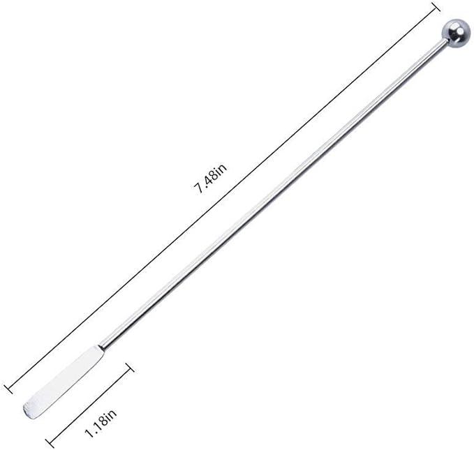 5 pcs Stainless Steel Coffee Beverage Stir Sticks Cocktail Stirrers Drink Swizzle Stick 7.4" Swizzle Stick Picks Tools
