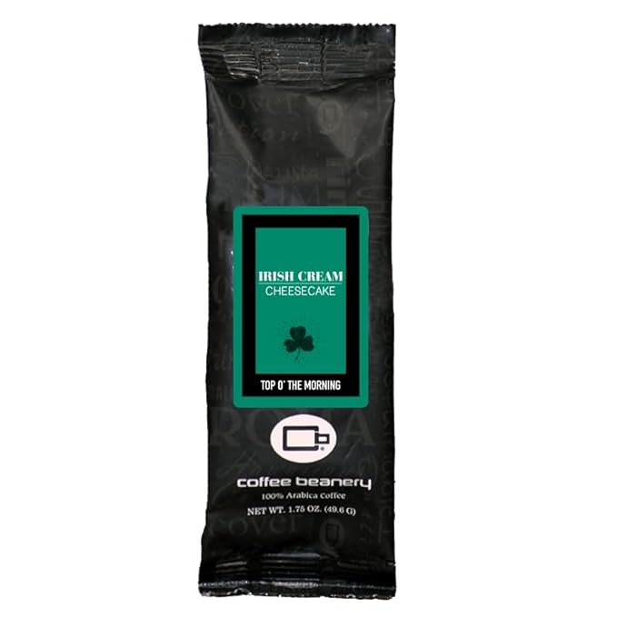 Coffee Beanery Irish Cream Flavored Coffee, 1-1.75oz Try Me Size Coffee Sampler, Light-Medium Roast