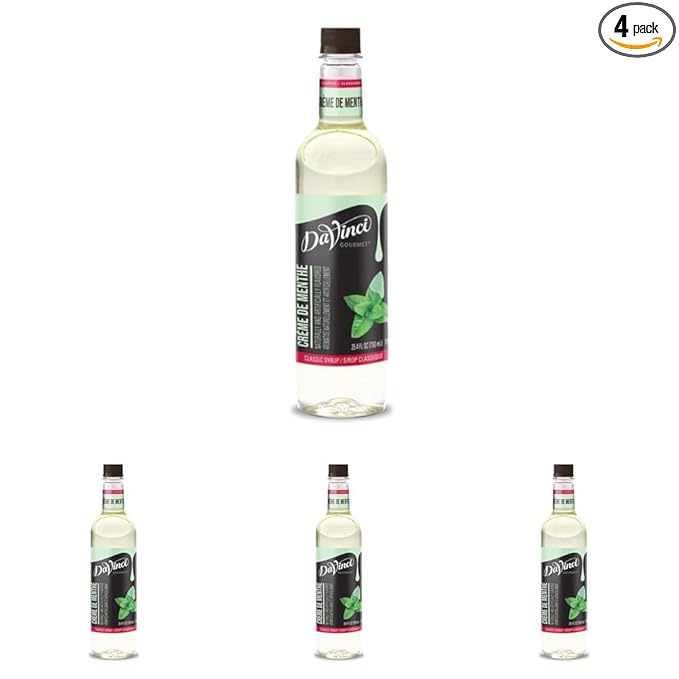 DaVinci Gourmet Classic Creme De Menthe Syrup, 25.4 Fl Oz (Pack of 4)
