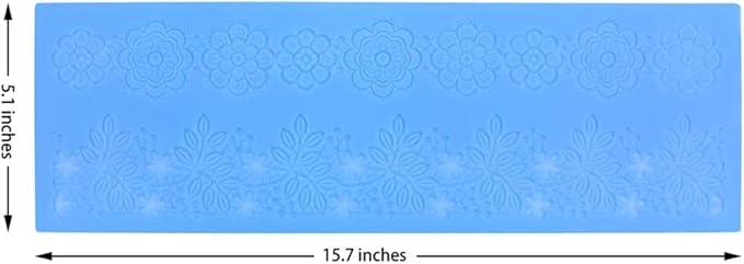 Embossing Lace Fondant Mold, Multi Circle Flowers Lace Mat Wedding, Silicone Molds for Cake Decorating Tool, Cake Lace Molds