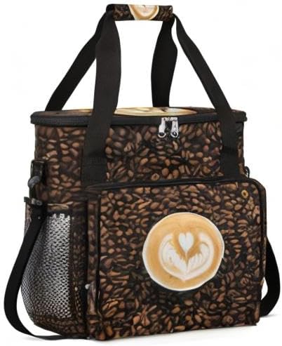 cfpolar Coffee Maker Carrying Case, Travel Storage Tote Bag Compatible with K-Mini or K-Mini Plus, Portable Single Serve Coffee Brewer Case with Pockets for K-Cup Pods