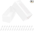 30 Macaron Boxes for 4 or 5 Macarons White Macaron Gift Boxes, Candy Boxes, Macarons Box with Clear Window (Interior Measurement 4.8" x 1.9" x 1.9" without Macaron inside)