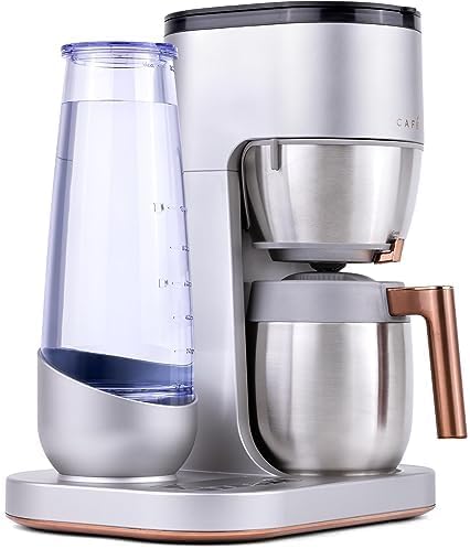 Café Specialty Grind and Brew Coffee Maker, Single-Serve Option, 10-Cup Thermal Carafe, WiFi Enabled Technology, Smart Home Kitchen Essentials, SCA Certified, Barista-Quality Brew, Stainless Steel