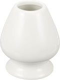HARFINGTON Ceramic Chasen Stand 70mm Matcha Whisk Holder Teas Set Whisks Stand Traditional Matcha Tea Chasen Holder Tea Set Accessories for Tea Tasting, White