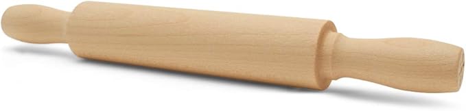 Wooden Mini Rolling Pin, 7 Inches Long, Pack of 50, Perfect for Fondant, Pasta, Baking in the Kitchen, Play-doh, Crafting and Imaginative Play, by Woodpeckers