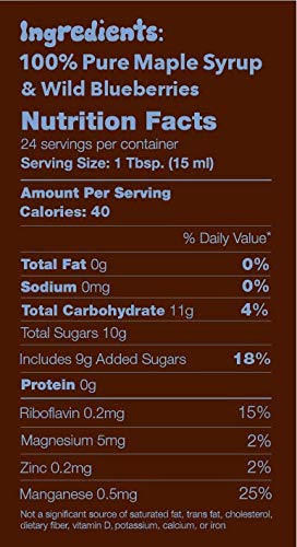 Tree Juice Blueberry Maple Syrup | 100% Pure Grade A Maple Syrup | All Natural, Non GMO, Vegan, Gluten Free, Vegetarian, Paleo | 12 Ounce Bottle
