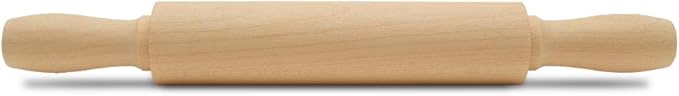 Wooden Mini Rolling Pin, 7 Inches Long, Pack of 12, Perfect for Fondant, Pasta, Baking in the Kitchen, Play-doh, Crafting and Imaginative Play, by Woodpeckers