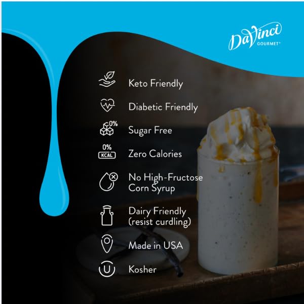 DaVinci Gourmet Sugar-Free French Vanilla Syrup, 25.4 Fl Oz (Pack of 4)