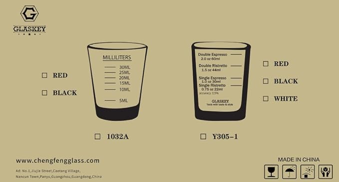 2 Pack Shot Glasses Measuring Cup,Espresso Shot Glass with 4 Measurement Methods(OZ/ML/TSP/TBSP),Dishwasher Safe,Perfect for Coffee,Cocktails and Kitchen Use (Black)