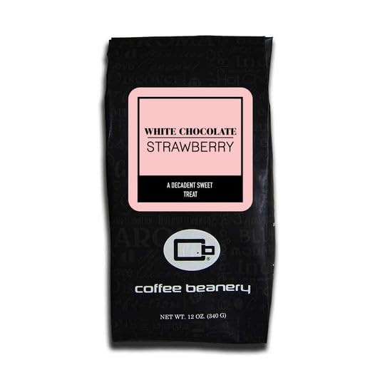 White Chocolate Strawberry Flavored Coffee, Specialty Arabica Coffee, Medium Roast, 12 ounce, Automatic Drip (Ground)