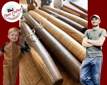 Handmade French Rolling Pin. Tapered Rolling Pin. Wooden Rolling Pin. Handmade In Kentucky. (Maple, 20 Inch)