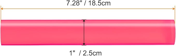 HARFINGTON Acrylic Clay Roller 7.28 Inch x 1 Inch Solid Non-Stick Plastic Round Tube Roller Polymer Clay Rod Fondant Rolling Pin for Shaping, Sculpting, Modeling DIY Crafts, Rose Red
