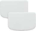 Plastic Bench Scraper for Baking - 2 White Bowl Scraper - Flexible Food Safe Dough Scraper Multipurpose Good Grip Curved and Flat Edge Dough Cutter - Essential Pan Scraper for Kitchen Use - RamPro