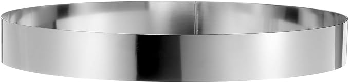 HARFINGTON Round Cake Ring 14 x 2 Inch Seamless Stainless Steel Pastry Mousse Dessert Ring Mirror Coating for Baking Cooking Making Tool