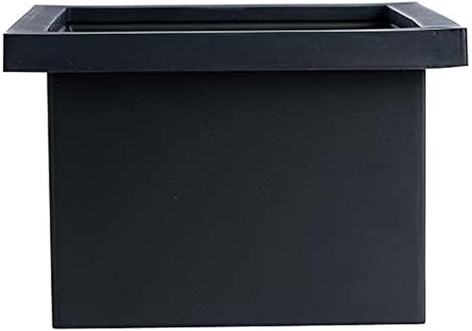 watchget Espresso Knock Box - Built-in Stainless Steel and Silicone Coffee Knock Box Chute, Detachable Rubber Rod, Square Bottomless Waste Bin for Coffee Grounds