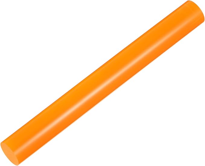 HARFINGTON Acrylic Clay Roller 9 Inch x 1 Inch Solid Non-Stick Plastic Round Tube Roller Polymer Clay Rod Fondant Rolling Pin for Shaping, Sculpting, Modeling DIY Crafts, Orange