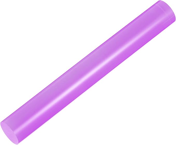 HARFINGTON Acrylic Clay Roller 8 Inch x 1 Inch Solid Non-Stick Plastic Round Tube Roller Polymer Clay Rod Fondant Rolling Pin for Shaping, Sculpting, Modeling DIY Crafts, Purple