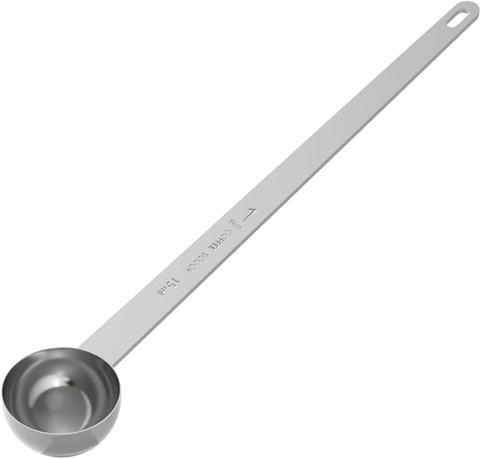 1PCS 1 Tablespoon Coffee Scoop, 9" Long Handle Measuring Spoon, One tbsp (15 ml) Stainless Steel Scooper