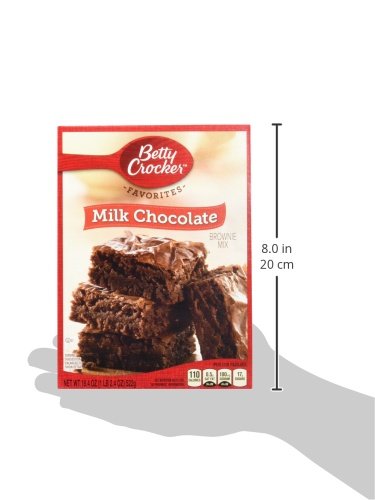 Betty Crocker Milk Chocolate Brownie Mix Family Size, 18.4 oz (Pack of 6)