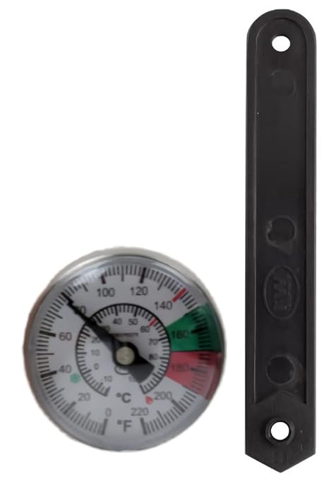 Rattleware Thermometer, Genuine Milk Frothing Thermometer and Barista Thermometer, Fast Readout and Clear Temperature Targets / 5" Probe, 1" Dial