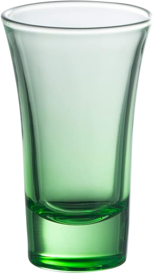 M&N HOME Ombre Green Shot Glass Set, 2 Oz Set of 6 Colored Shot Glasses, Whiskey Glasses, Tequila Shot Glasses, Cocktail Glasses, Round Shot Glasses for Vodka, Spirits & Liquor (Gradient Green Set)