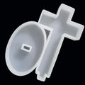 【300+ Design Optional】 Fuehbur Cross with Base Resin Silicone Large Freshie Mold for Aroma Beads DIY Hanging Candles Decoration Crafting Blessed Cross Gift【Mold Depth: 0.89 in】