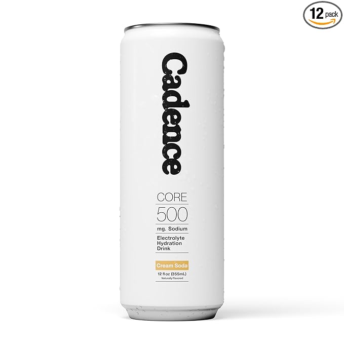 Cadence Electrolyte Drink - Cream Soda Flavor, 355ml x 12 | Science-Backed Hydration | Zero Sugar, Zero Caffeine | Vegan, Keto & Paleo Friendly | Sodium, Potassium & Magnesium for Performance & Recovery