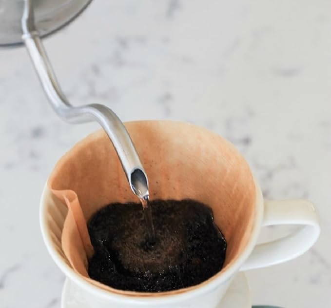Black Lab Coffee Pour Over Single Cup Ceramic Brewer with Melitta Filters (Black Lab)